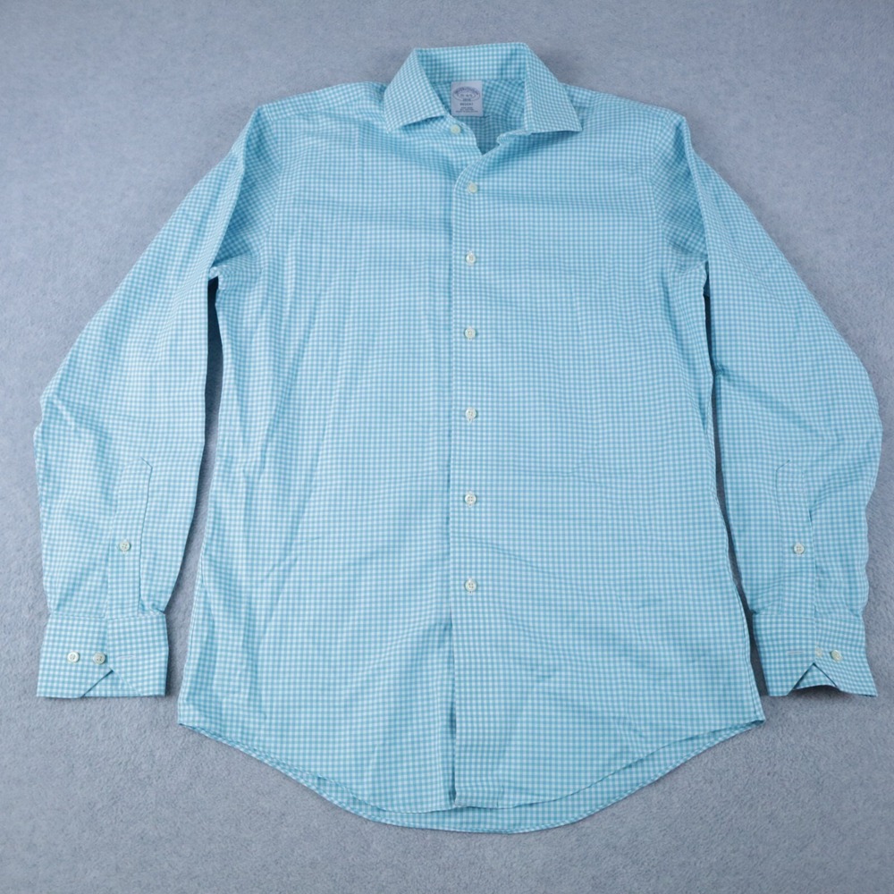 Brooks Brothers Shirt‎ Mens 15-4/5 Regent Non Iron Button Up Gingham Long Sleeve